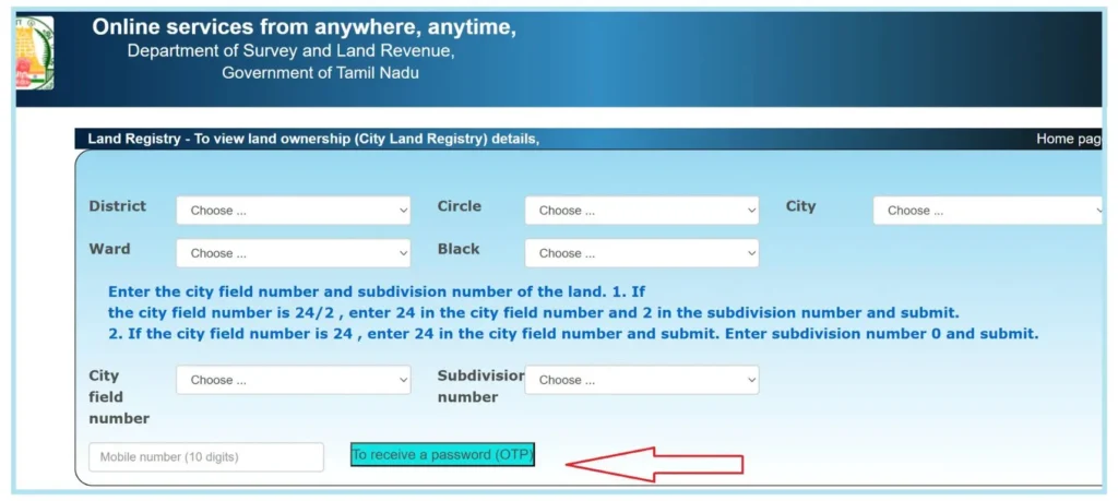 Patta Chitta Online Tamil Nadu