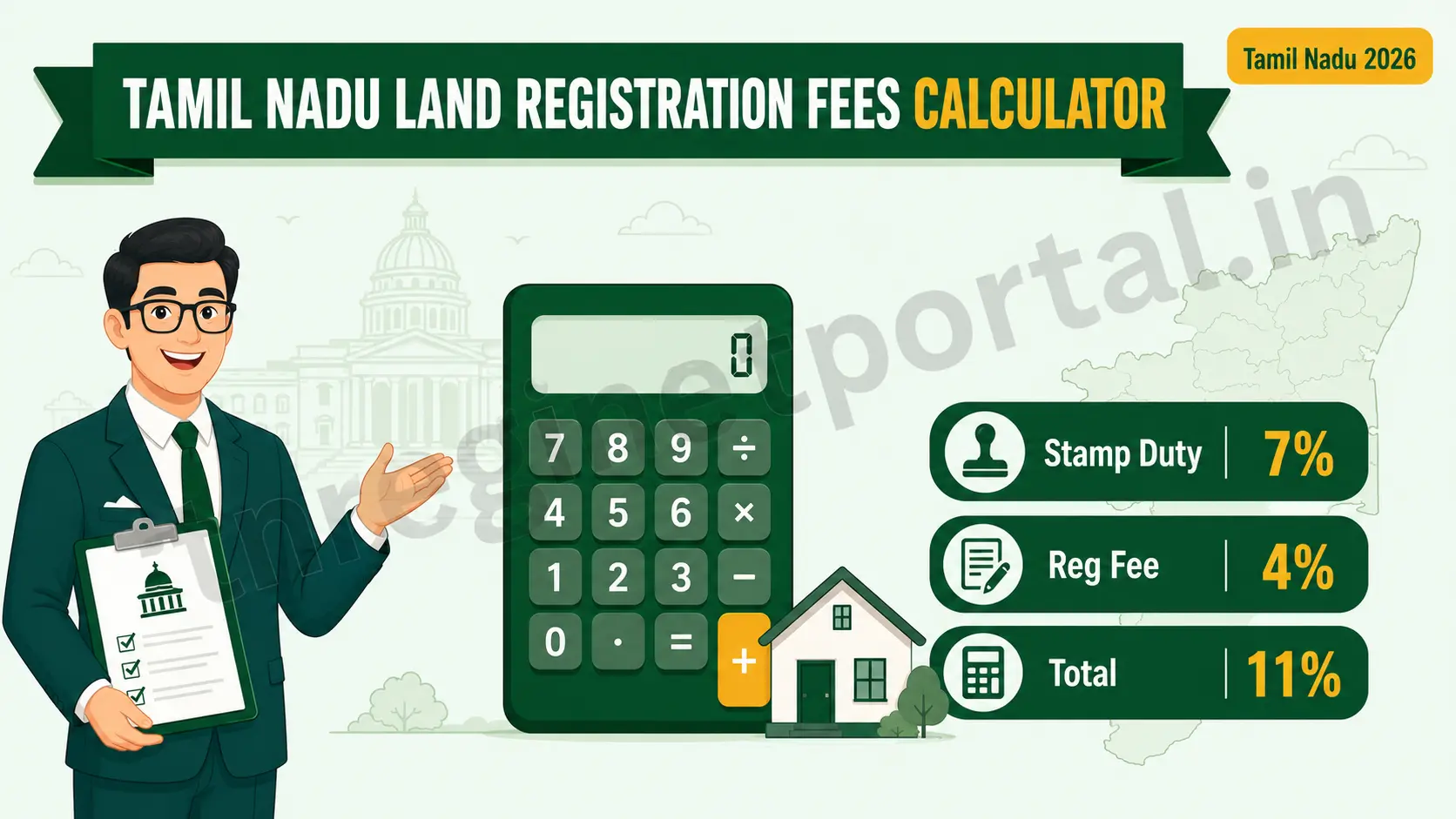 How the Tamil Nadu Land Registration Fees Calculator Works
